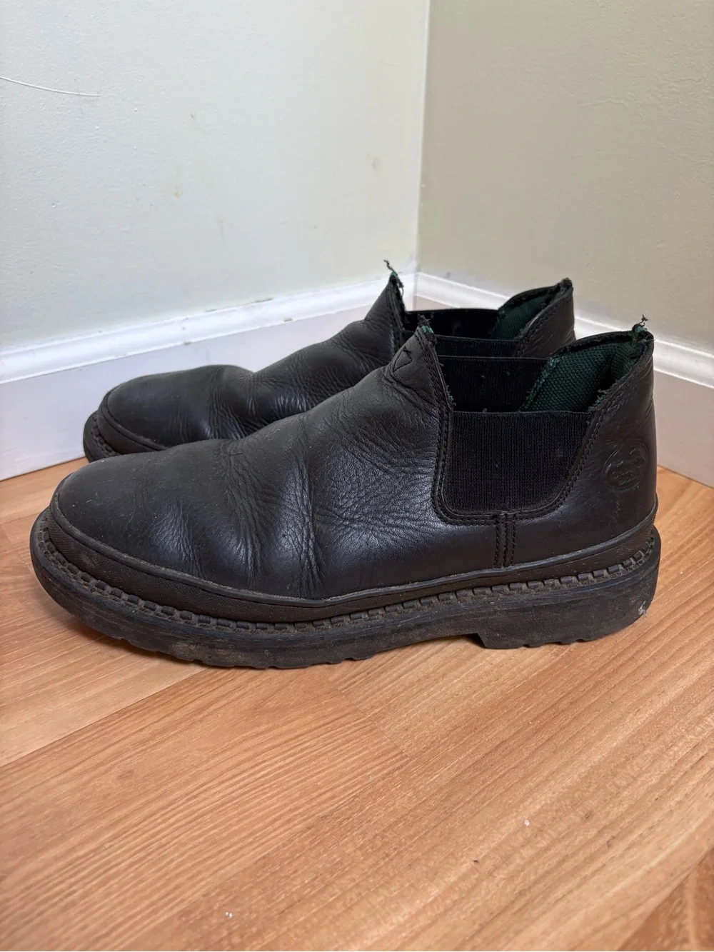 Georgia Boot Men's Black Leather Chukka Work Boots